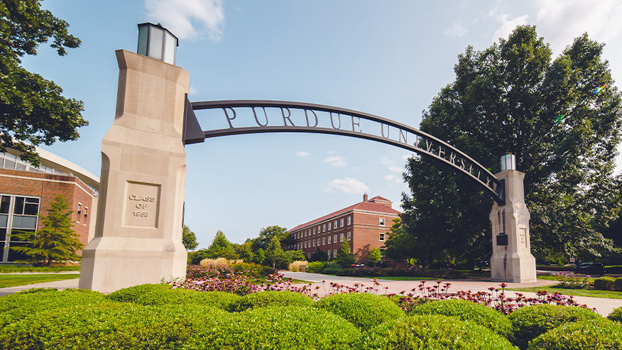 Purdue University's Gateway to the Future arch